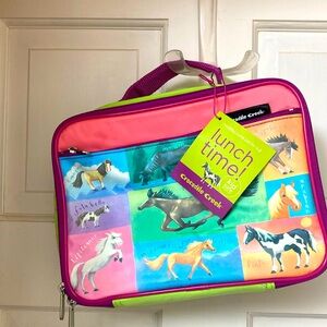 Crocodile Creek horse themed lunch box, new